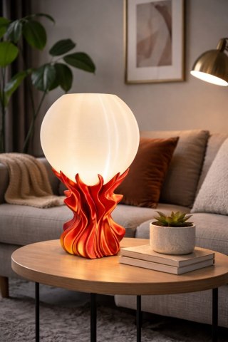 Designerska Lampa 3D ORB w kolorze Magic Silk Mistic Fire