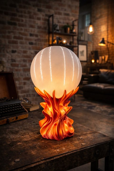 Designerska Lampa 3D ORB w kolorze Rainbow Silk Fire