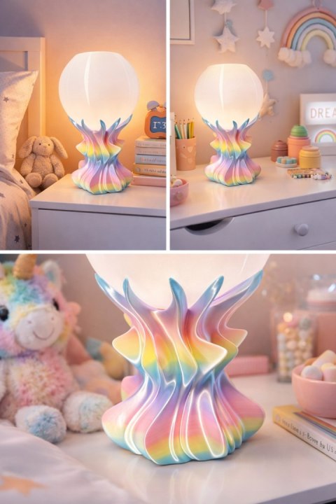 Designerska Lampa 3D ORB w pastelowych kolorach