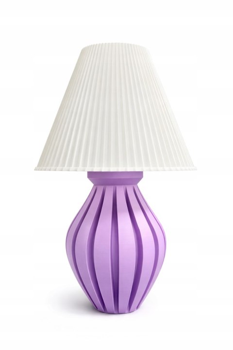 Lampa stołowa Druktronic Lumirivo Lawendowa druk 3D klosz plisowany