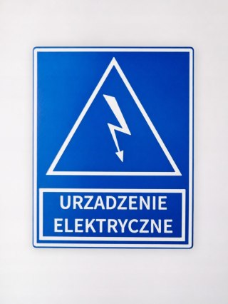Tabliczka ostrzegawcza URZĄDZENIE ELEKTRYCZNE 120x150mm Druk 3D PLA+