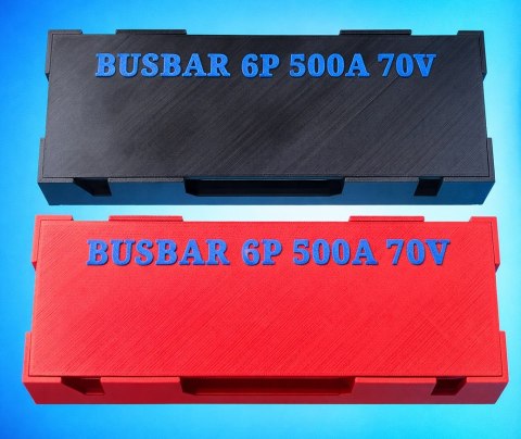 Busbar 6P 500A 70V M8 M10 10x30mm PLUS MINUS DRUKTRONIC magazyn energii