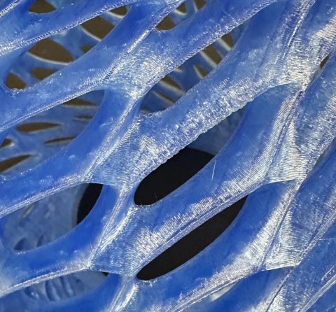 Klosz oświetleniowy 3D Contagion niebieski transparentny