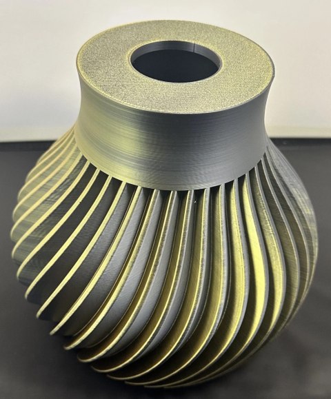 Klosz oświetleniowy 3D Ridged czarno-złoty