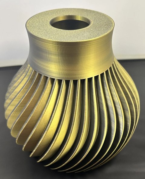 Klosz oświetleniowy 3D Ridged czarno-złoty