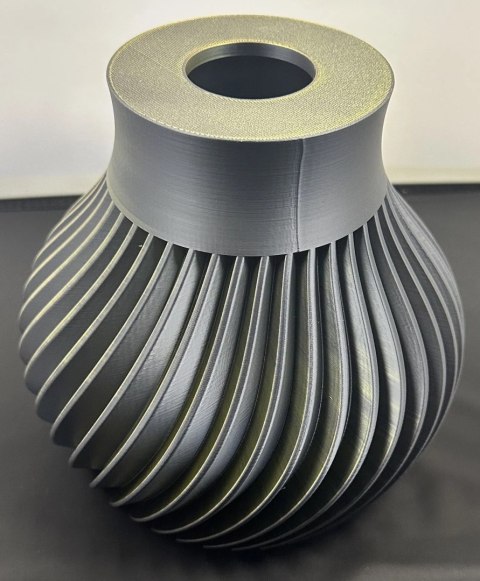 Klosz oświetleniowy 3D Ridged czarno-złoty