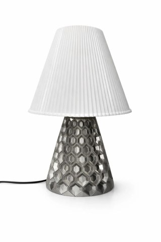 Lampa Hexa Silver- nowoczesny design 3D z geometrycznym charakterem