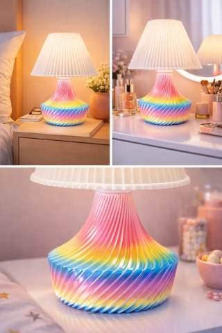Lampa Stołowa DRUKTRONIC IRISPHERE PASTEL FLOW Druk 3D