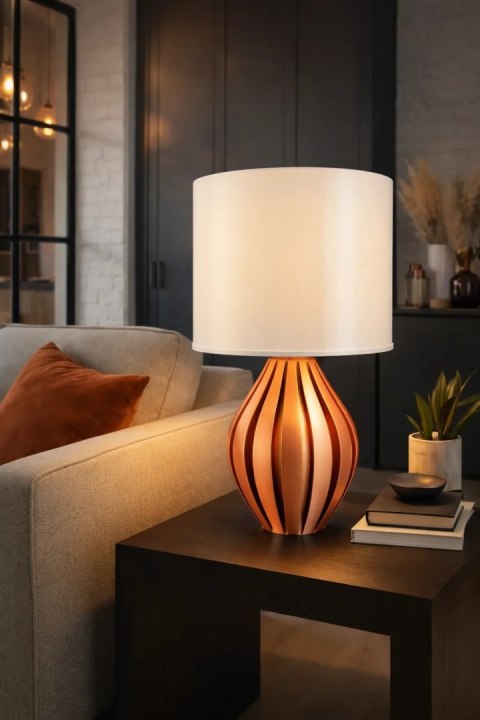 Lampa Stołowa Okomi Copper kolor miedziany silk