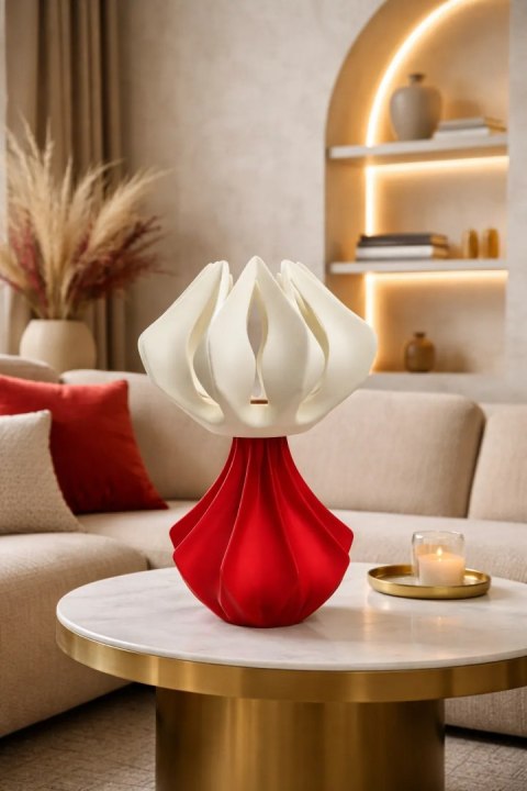 Lampa stołowa Druktronic Glacielle Aura Karmin Red