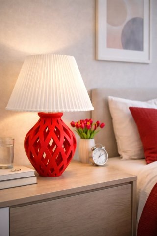 Lampa stołowa Druktronic Neovira Grid Karmin Red