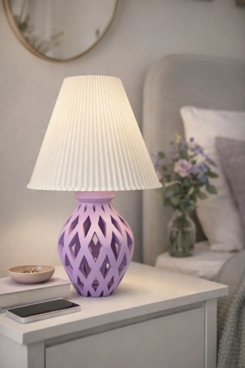 Lampa stołowa Druktronic Neovira Grid Lawendowa