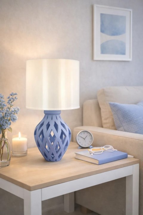 Lampa stołowa Druktronic Neovira Grid Nordic Blue