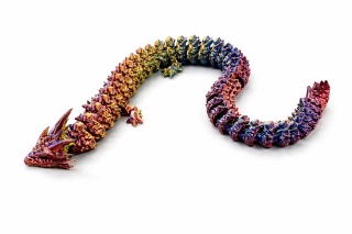 Smok przegubowy 40 cm PLA – Tri Color Sunset Horizon