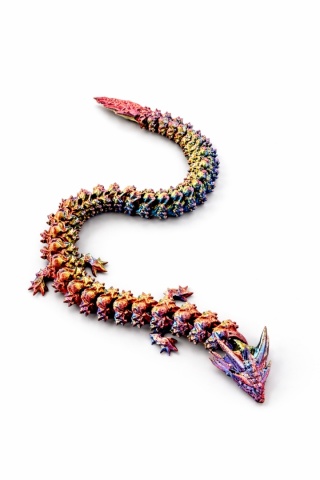 Smok przegubowy 40 cm PLA – Tri Color Sunset Horizon