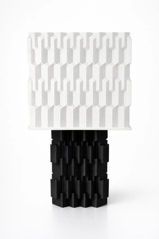 Uplink Table Black - nowoczesna lampa 3D o geometrycznej strukturze