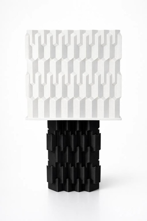 Uplink Table Black - nowoczesna lampa 3D o geometrycznej strukturze