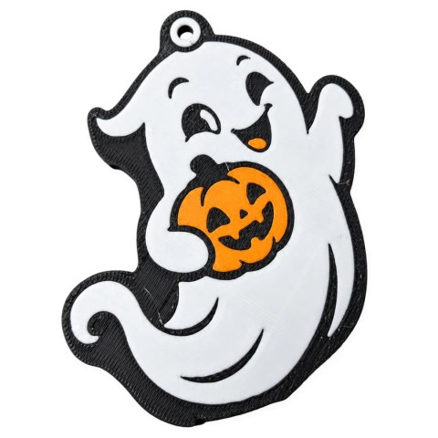Zawieszka Halloween duszek z dynią - duża 180%