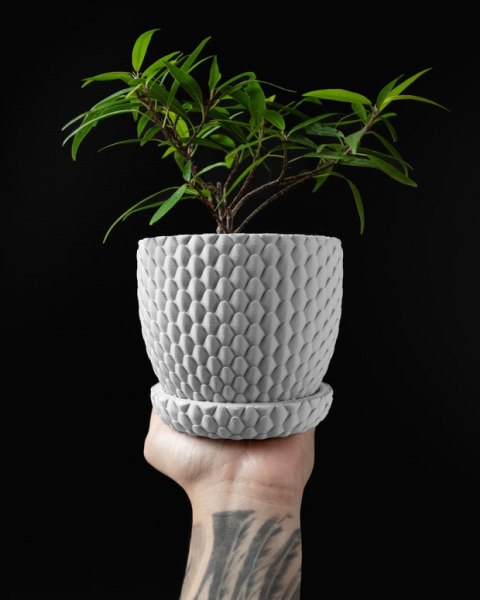 Doniczka 3D Dragonscale - na zamówienie, indywidualna wycena