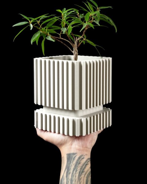 Doniczka 3D Stripes - na zamówienie, indywidualna wycena