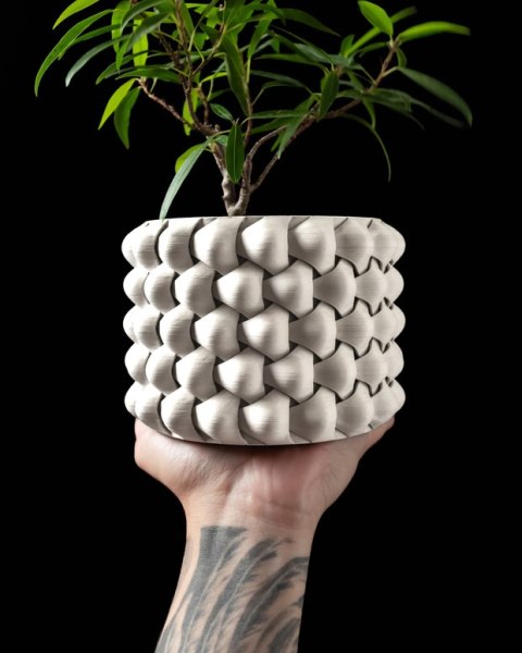 Doniczka 3D Tri-Weave - na zamówienie, indywidualna wycena